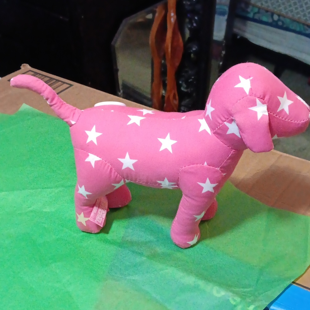 Adorable pink 💗 vs puppy 🐶